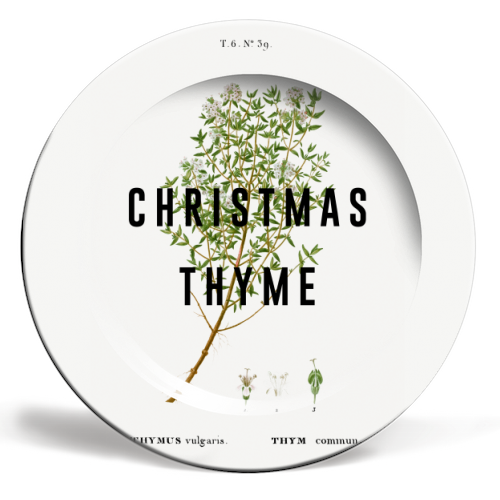 Christmas Thyme - ceramic dinner plate by The 13 Prints
