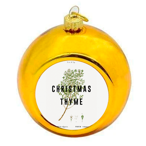 Christmas Thyme - colourful christmas bauble by The 13 Prints