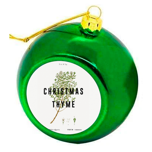 Christmas Thyme - colourful christmas bauble by The 13 Prints