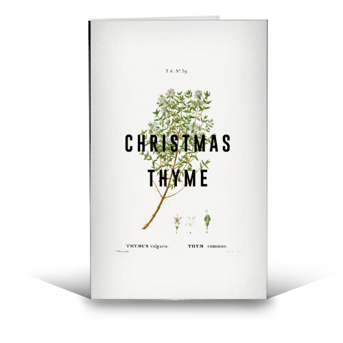 Christmas Thyme - funny greeting card by The 13 Prints