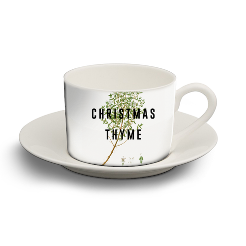 Christmas Thyme - personalised cup and saucer by The 13 Prints