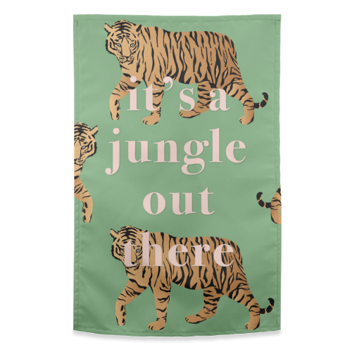 It's A Jungle Out There - funny tea towel by Emily @KindofSimpleDesigns
