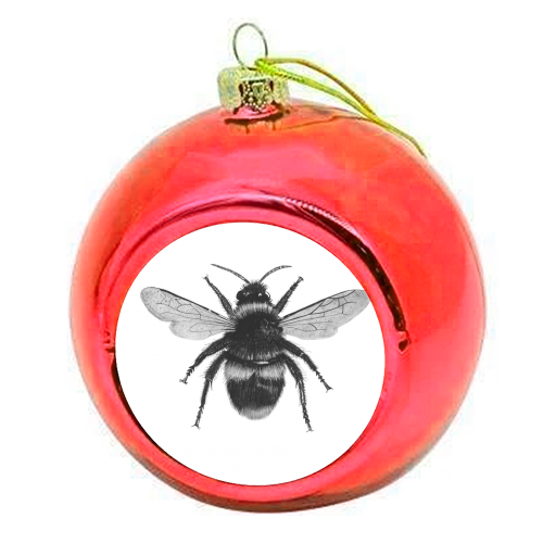 Bee - colourful christmas bauble by LIBRA FINE ARTS