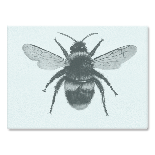 Bee - glass chopping board by LIBRA FINE ARTS