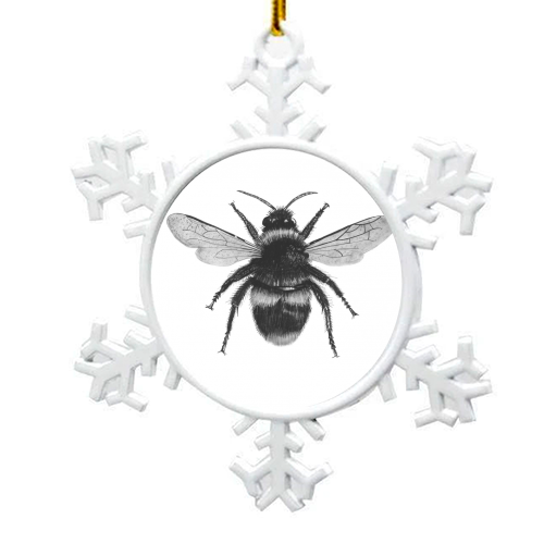 Bee - snowflake decoration by LIBRA FINE ARTS