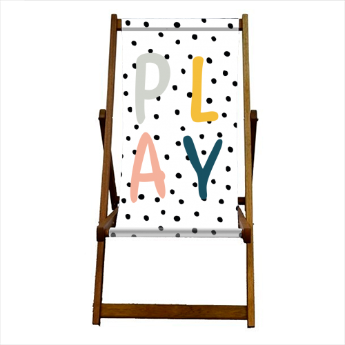 Play Polka Dot Print - canvas deck chair by Emily @KindofSimpleDesigns
