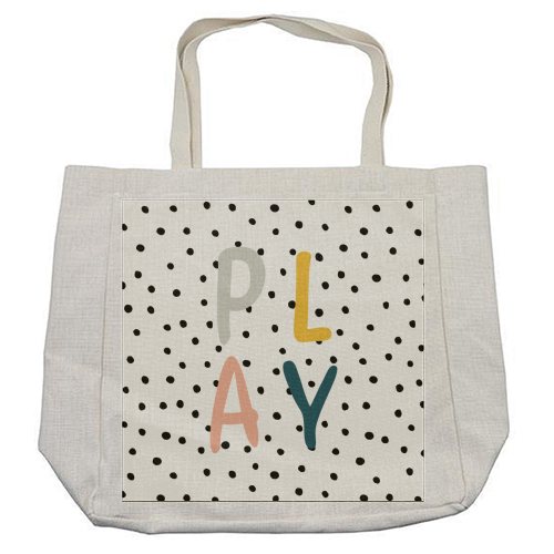 Play Polka Dot Print - cool beach bag by Emily @KindofSimpleDesigns