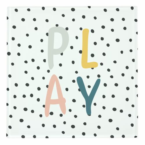 Play Polka Dot Print - personalised beer coaster by Emily @KindofSimpleDesigns
