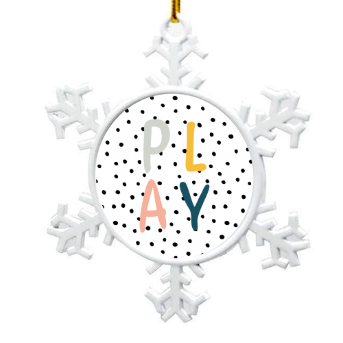 Play Polka Dot Print - snowflake decoration by Emily @KindofSimpleDesigns