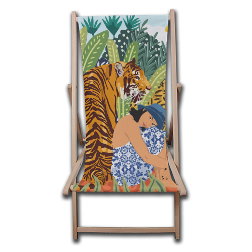 Awaken The Tiger Within - canvas deck chair by Uma Prabhakar Gokhale