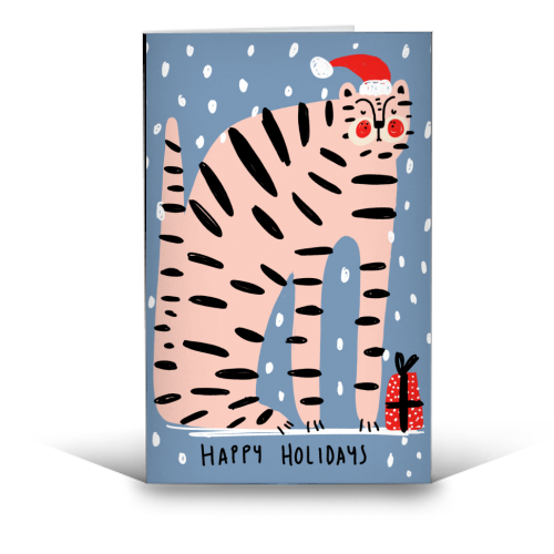 Mustard Tiger Stripes - funny greeting card by Nichola Cowdery