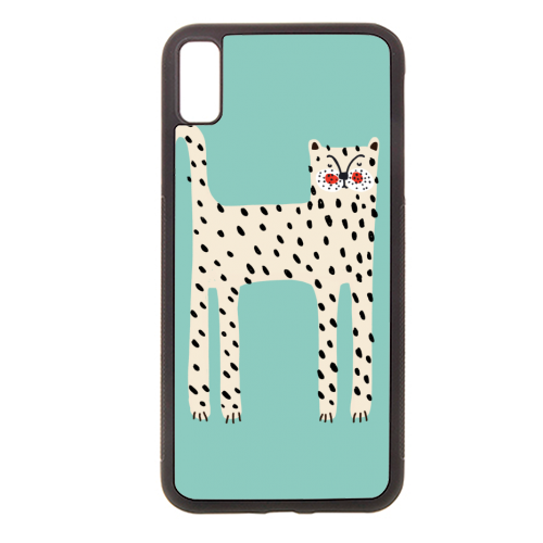 White Leopard - Stylish phone case by Nichola Cowdery