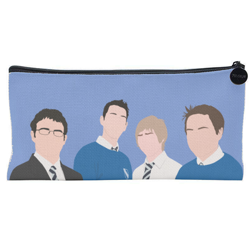 Inbetweeners - flat pencil case by Pink and Pip