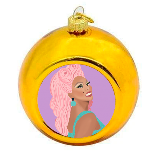 Drag Race - colourful christmas bauble by Rock and Rose Creative