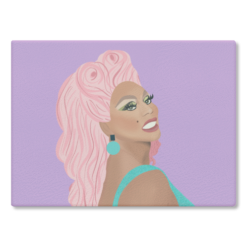 Drag Race - glass chopping board by Rock and Rose Creative