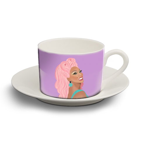 Drag Race - personalised cup and saucer by Rock and Rose Creative