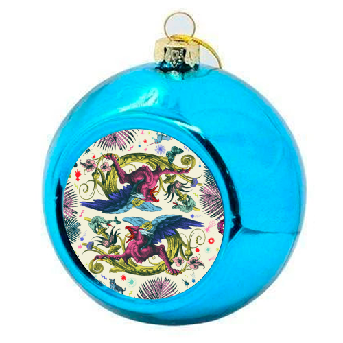 Mythical Beasts - colourful christmas bauble by Wallace Elizabeth
