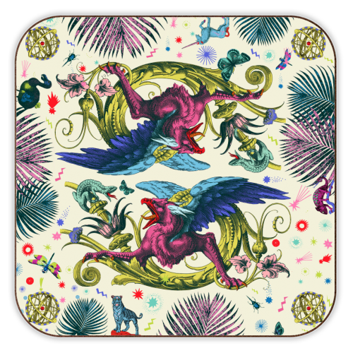 Mythical Beasts - personalised beer coaster by Wallace Elizabeth