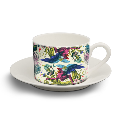 Mythical Beasts - personalised cup and saucer by Wallace Elizabeth
