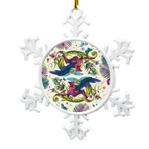Mythical Beasts - snowflake decoration by Wallace Elizabeth