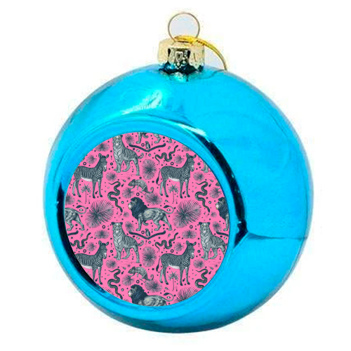 Exotic Jungle Animal Print - colourful christmas bauble by Wallace Elizabeth