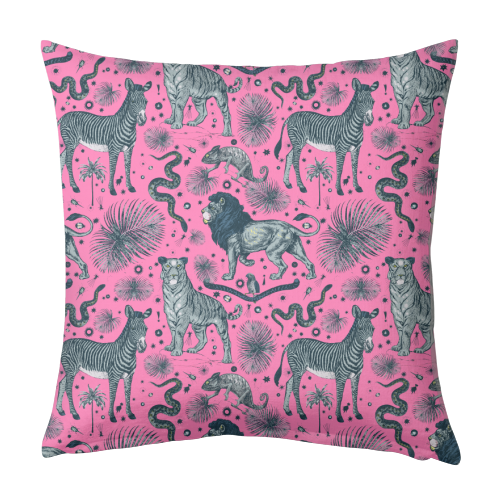 Exotic Jungle Animal Print - designed cushion by Wallace Elizabeth