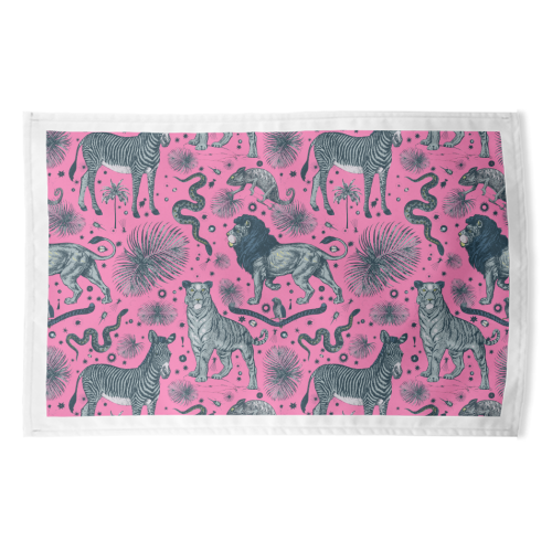 Exotic Jungle Animal Print - funny tea towel by Wallace Elizabeth