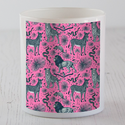 Exotic Jungle Animal Print - scented candle by Wallace Elizabeth