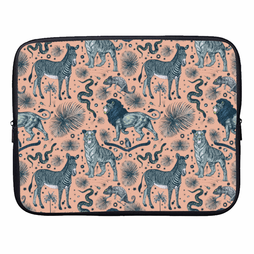 Exotic Jungle Animal Print - designer laptop sleeve by Wallace Elizabeth