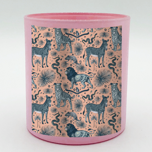 Exotic Jungle Animal Print - scented candle by Wallace Elizabeth