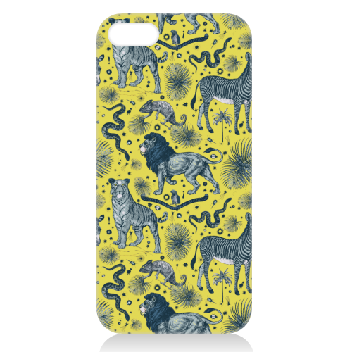 Exotic Jungle Animal Print in Yellow - unique phone case by Wallace Elizabeth