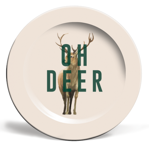 Oh Deer - ceramic dinner plate by The 13 Prints