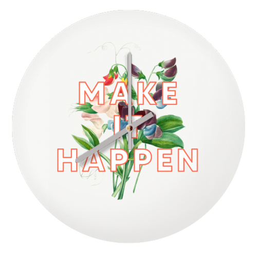 Make It Happen - quirky wall clock by The 13 Prints