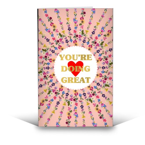 YOU'RE DOING GREAT - funny greeting card by PEARL & CLOVER