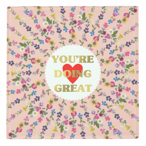 YOU'RE DOING GREAT - personalised beer coaster by PEARL & CLOVER
