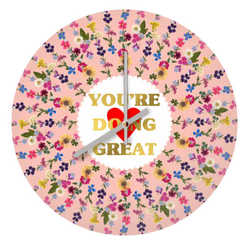 YOU'RE DOING GREAT - quirky wall clock by PEARL & CLOVER