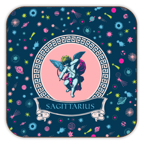 Sagittarius - personalised beer coaster by Wallace Elizabeth