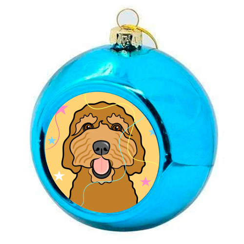 Pawsome Birthday Wishes - colourful christmas bauble by Adam Regester