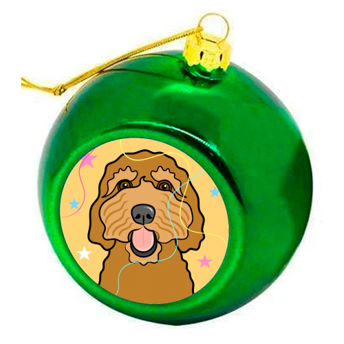 Pawsome Birthday Wishes - colourful christmas bauble by Adam Regester