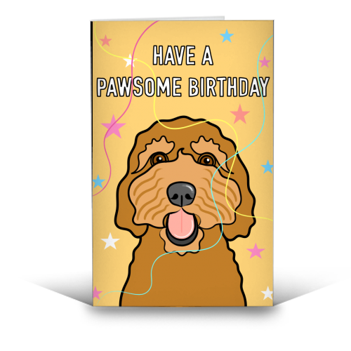 Pawsome Birthday Wishes - funny greeting card by Adam Regester