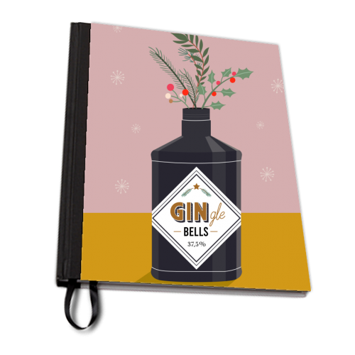 GIN-gle Bells - personalised A4, A5, A6 notebook by Pop’s Prints