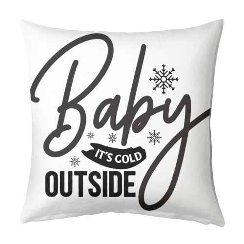 Baby it's cold outside - designed cushion by haris kavalla