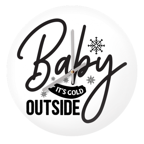 Baby it's cold outside - quirky wall clock by haris kavalla