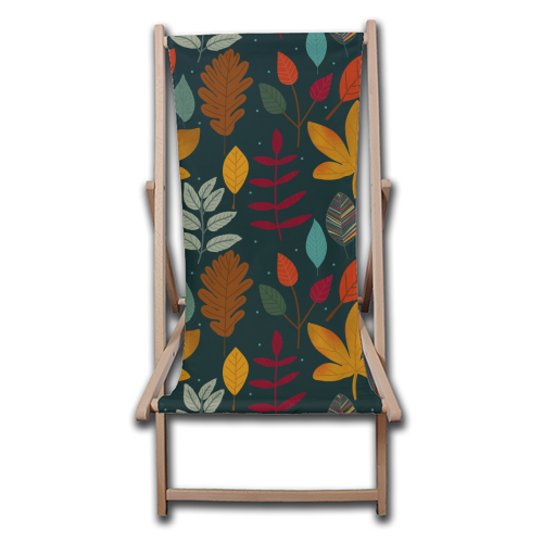 autumn colors - canvas deck chair by haris kavalla