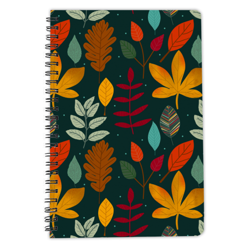 autumn colors - personalised A4, A5, A6 notebook by haris kavalla
