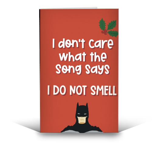 Jingle Bells Batman Smells - funny greeting card by Giddy Kipper