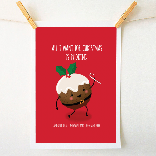 Christmas Pudding - A1 - A4 art print by Mandy Kippax