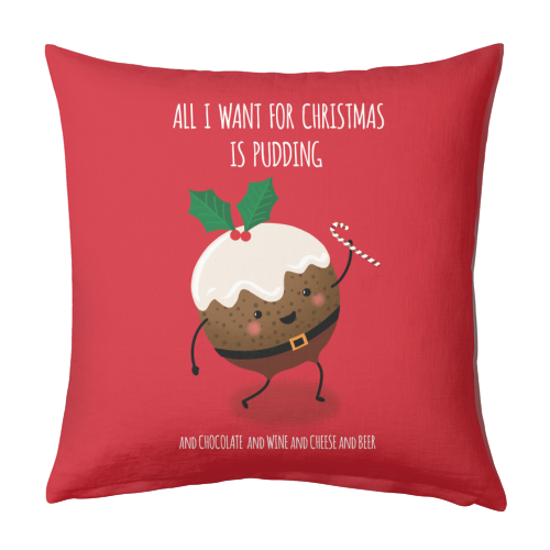 Christmas Pudding - designed cushion by Mandy Kippax