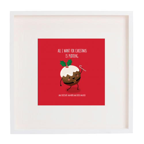 Christmas Pudding - framed poster print by Mandy Kippax