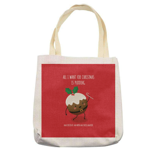 Christmas Pudding - printed tote bag by Mandy Kippax